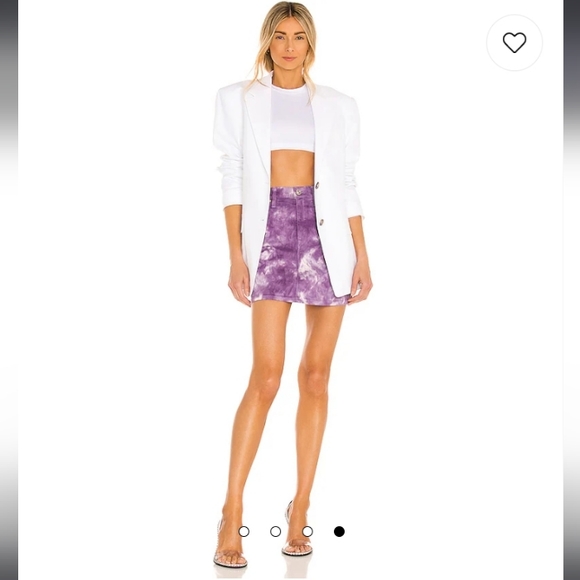 HUDSON- The Viper Mini Skirt/Lilac Fatigue Tie Dye-25 (US-0) - Picture 1 of 12